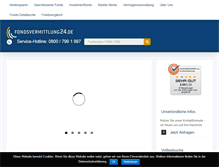 Tablet Screenshot of fondsvermittlung24.de